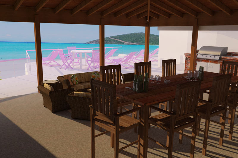 Jost Van Dyke Caribbean New Villas: outdoor living